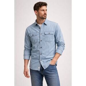 Wrangler Men's Denim Button Up Size Large